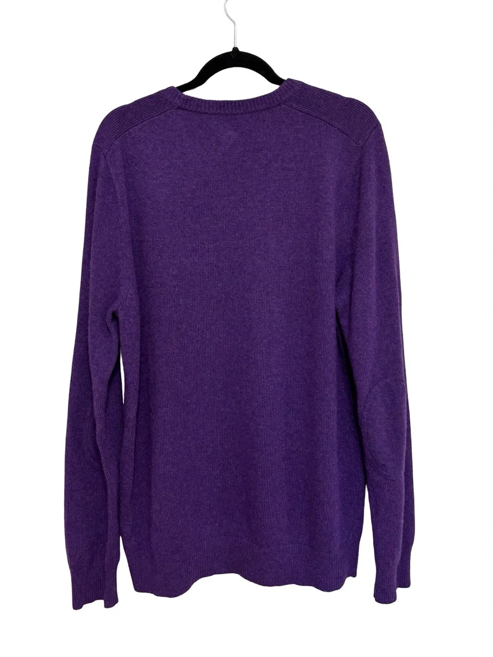 J. Crew Men’s Purple Merino Wool Alpaca Blend Elbow Patch Sweater - Size XL